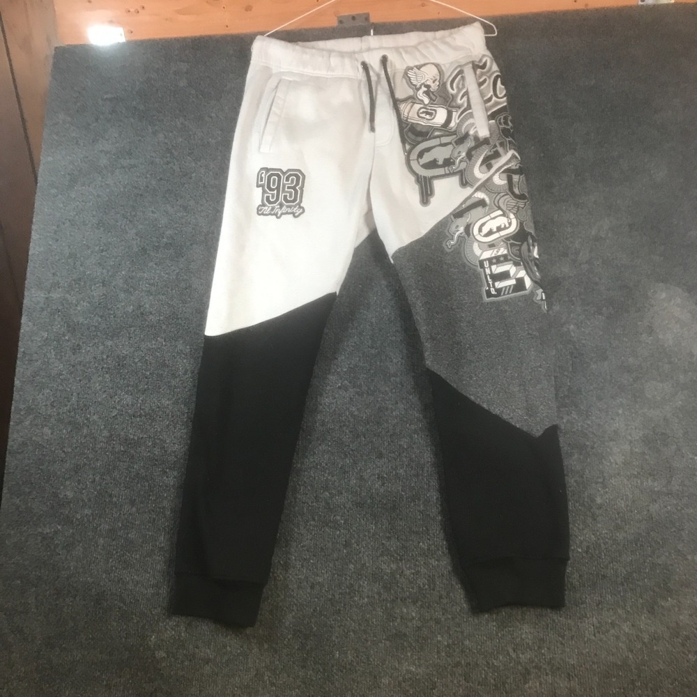 Ecko Unltd '93 Collage Til Infinity Jogger Mens Medium Black Graffiti Artwork